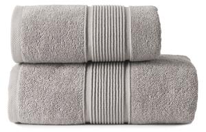 Bavlněný froté ručník s bordurou NAOMI 50x90 cm, světle šedá, 500 gr Mybesthome
