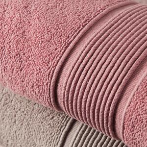 Bavlněný froté ručník s bordurou NAOMI 50x90 cm, růžová, 500 gr Mybesthome