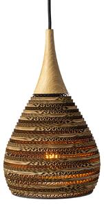 Papírový lustr z kartonu CONE S WOOD/20 cm/1x E27
