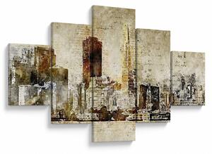 Obraz - Umělecky ztvárněné město (125x70 cm)