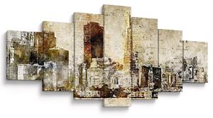 Obraz - Umělecky ztvárněné město (210x100 cm)
