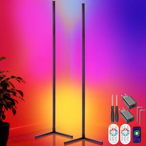 Tectake LED stojací lampa Spectra, 16 milionů barev, 200+ světelných režimů - Sada 2 kusů