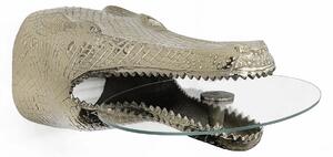 Nástěnný odkládací stolek WILDLIFE CROCODILE 60 CM stříbrná Nábytek | Doplňkový nábytek | Odkládací stolky