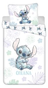 Jerry Fabrics Bavlněné povlečení 140x200 + 70x90 cm - Lilo and Stitch "Ohana White"