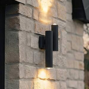Lucande LED venkovní nástěnné svítidlo Torvian, antracit, 2 žárovky, Černá, kov, Moderní