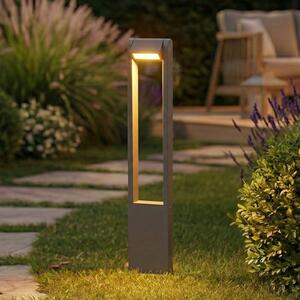 Lindby LED osvětlení cesty Meloni, antracit, 65 cm, IP65 otočné, Černá, Hliník, Moderní