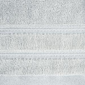 Bavlněný froté ručník s proužky GLORIA 50x90 cm, stříbrná, 500 gr Mybesthome