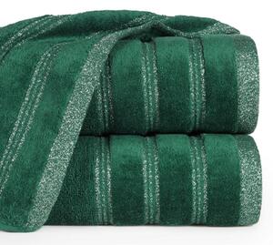 Bavlněný froté ručník s proužky GLORIA 50x90 cm, zelená, 500 gr Mybesthome
