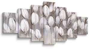 Obraz - Strukturované tulipány (210x100 cm)