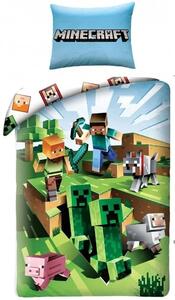 Bavlněné ložní povlečení Minecraft - motiv Farma - 100% bavlna - 70 x 90 cm + 140 x 200 cm