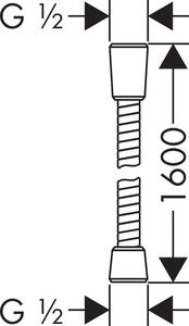 Hansgrohe Sensoflex Kovová sprchová hadice 160 cm 28136000