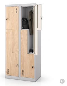 Šatní skříň typu L šedá, dub sonoma, 800x1850x450 mm: JULIA Eco Design