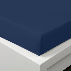 Jersey prostěradlo s elastanem temně modré: 90x200cm