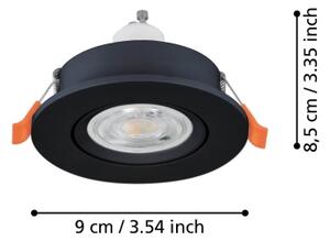 Eglo 902243 - LED Podhledové bodové svítidlo BARRANCO 1xGU10/4,5W/230V černá