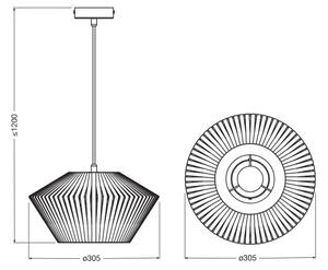 Osram - Lustr na lanku DECOR STRIPES 1xE27/10W/230V pr. 30,5 cm béžová