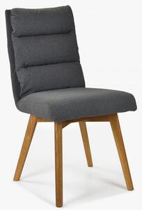 Pohodlná židle,Kampa - nohy dub, tmavě šedá