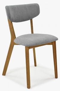 Látková židle - nohy dub, Amisa šedá