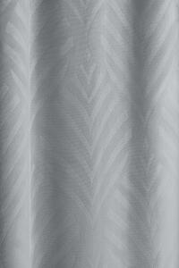 Dekorační vzorovaný velvet závěs s kroužky LEAF světle šedá 140x250 cm (cena za 1 kus) MyBestHome