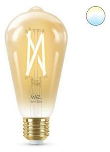 LED Žárovka WiZ Tunable White Filament Amber 8718699787233 E27 ST64 6,7-50W 640lm 2000-5000K, stmívatelná