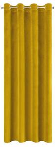 Dekorační jednobarevný velvet závěs s kroužky MY BEST 140x250 cm, mustard/hořčicová (cena za 1 kus) MyBestHome