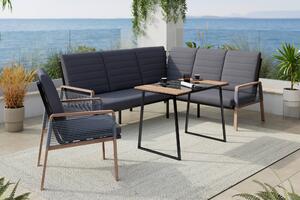 TERASOVÁ SEDACÍ SOUPRAVA 4dílné, kov, plast, textil Ambia Garden - Online Only zahradní nábytek, Online Only