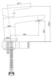 Cersanit S952-003 -Vanová sada s baterií + umyvadlová baterie MILLE lesklý chrom