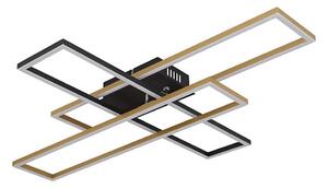 Globo 67208-40G -LED Stropní svítidlo DAKARI 40W/230V 3000K 60x80 cm černá/zlatá