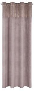 Dekorační vzorovaný velvet závěs LINDA růžová, (1 kus) 140x245 cm, MyBestHome