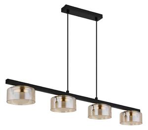 Globo 16055-4HG - LED Lustr na lanku HIGGINS 4xGX53/6W/230V kouřová/hnědá