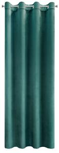 Dekorační velvet závěs AMARO 140x250 cm, tyrkysová, (cena za 1 kus) MyBestHome