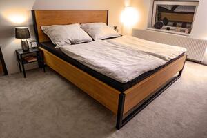 Manželská postel s kovovou konstrukcí ARTEOS, 180x200, 200x200