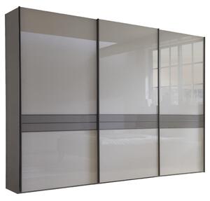 SKŘÍŇ S POS. DVEŘMI.(HOR.VED.), hnědá, šedá, 300/217/67 cm Dieter Knoll - Skříně s posuvnými dveřmi