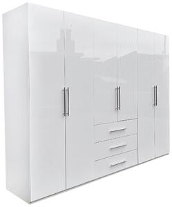 ŠATNÍ SKŘÍŇ, bílá, vysoce lesklá bílá, 294/219/59 cm Carryhome - Šatní skříně, Online Only