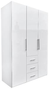 ŠATNÍ SKŘÍŇ, bílá, vysoce lesklá bílá, 147/219/59 cm Carryhome - Šatní skříně, Online Only