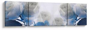Obraz - Bílé růže (170x50 cm)