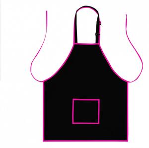 Kuchyňská voděodolná zástěra JOVITA černá/růžová 64x72 cm Mybesthome