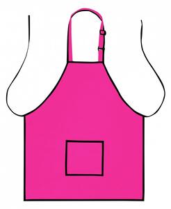 Kuchyňská voděodolná zástěra JOVITA růžová/černá 64x72 cm Mybesthome