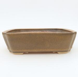 E-bonsai Keramická bonsai miska 21,5 x 18 x 6 cm hnědá