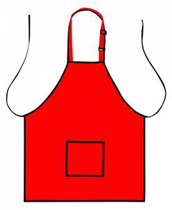 Kuchyňská voděodolná zástěra JOVITA červená/černá 64x72 cm Mybesthome
