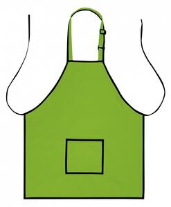 Kuchyňská voděodolná zástěra JOVITA zelená/černá 64x72 cm Mybesthome