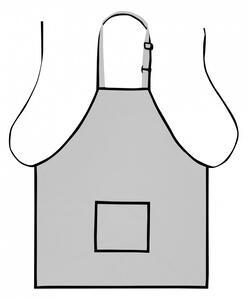 Kuchyňská voděodolná zástěra JOVITA šedá/černá 64x72 cm Mybesthome