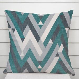 Biante Sametový povlak na polštář Tamara TMR-026 Zeleno-šedý designový cik-cak 30 x 50 cm