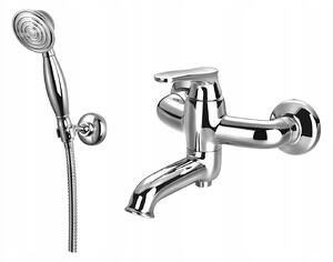 Omnires Art Deco nástěnná vanová a sprchová baterie chrom stříbrná AD5131CR