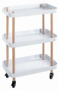 SERVÍROVACÍ VOZÍK, přírodní barvy, bílá, barvy buku, 50/30/76 cm - Barové vozíky, Online Only