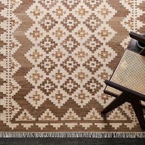 Diamond Carpets koberce Ručně vázaný kusový koberec M. Kelim DE 2262 Brown Mix - 140x200 cm