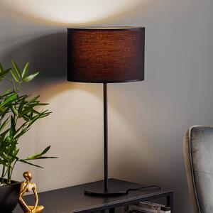 Stolní lampa Soho, válcová 56 cm, černá/zlatá