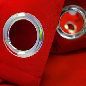 Dekorační krátký závěs s kroužky COLOR 160 červená 140x160 cm (cena za 1 kus) MyBestHome
