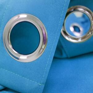 Dekorační krátký závěs s kroužky COLOR 160 světle modrá 140x160 cm (cena za 1 kus) MyBestHome