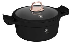 Kastrol s titanovým povrchem a poklicí 24 cm Black Rose Collection