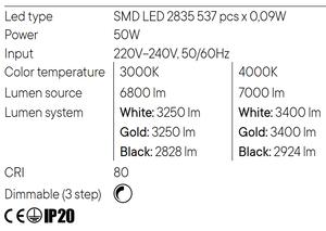 Designové svítidlo na lanku Redo FEBE 01-2905/ LED 50W/3000K-4000K